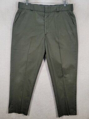 Green Los Angeles County Sherriff Tapered Poly Cotton Trouser Mens Pants Size 42